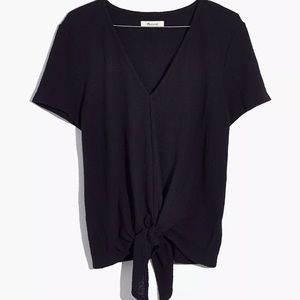 closet clear out!!! MADEWELL Texture & Thread V-Neck Tie-Front Top